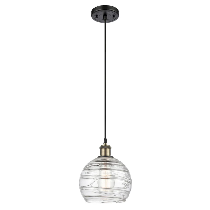 Innovations Lighting Ballston Athens Deco Swirl - 1 Light 8  Cord Hung Mini Pendant