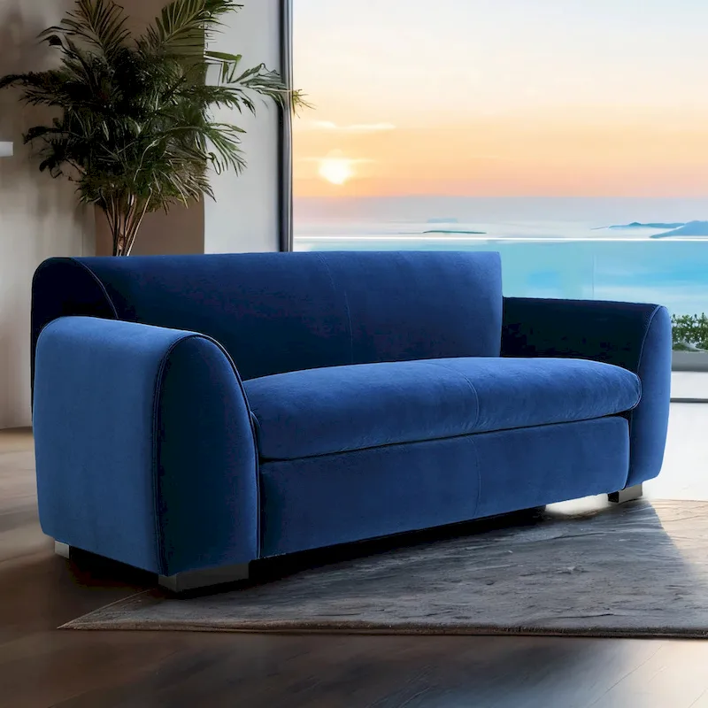 Furniture of America Corwin Modern Bench Style Loveseat with OEKO TEX Certified Fabric