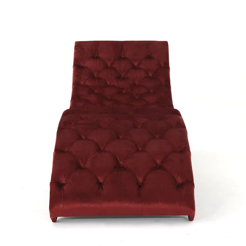 Garret Tufted Velvet Chaise Lounge by Christopher Knight Home