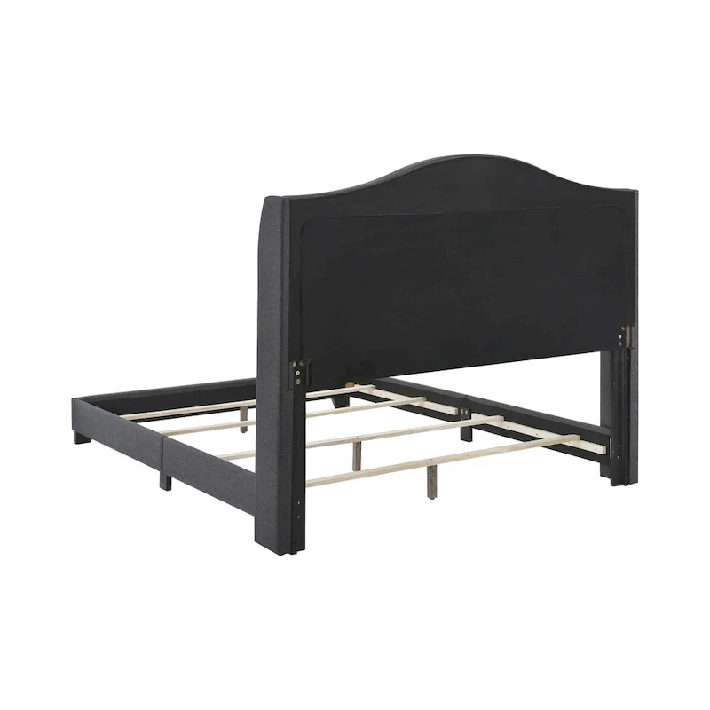 Maassluis Camelback Demi-wing Tufted Upholstered Bed