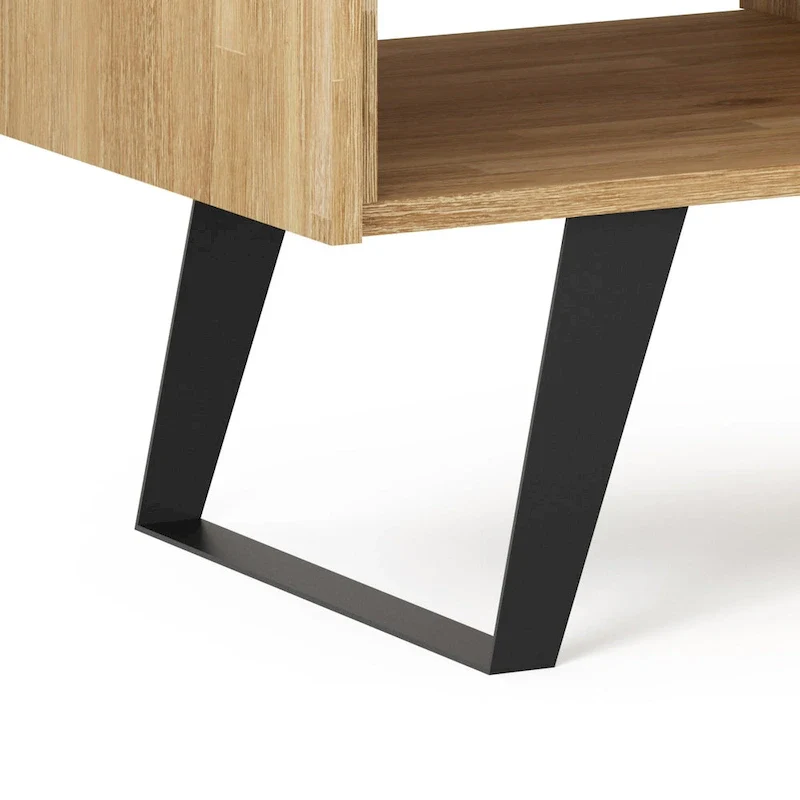 WYNDENHALL Mitchell SOLID WOOD & Metal 48 inch Wide Rectangle Modern Coffee Table - 48 W x 22 D x 18 H