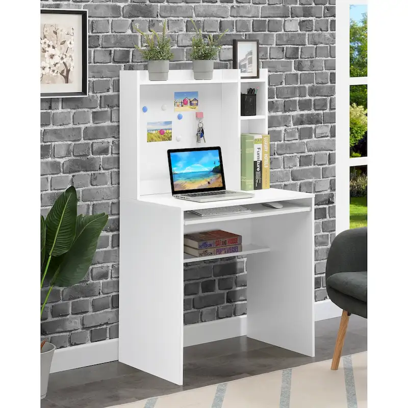 Convenience Concepts Designs2Go Student Desk with Magnetic Bulletin Board and Shelves