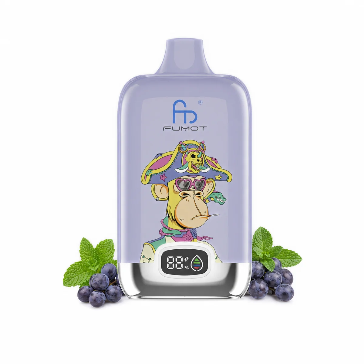 Fumot Digital Box 12000 Grape Mint – Einweg-Vape, Produktansicht