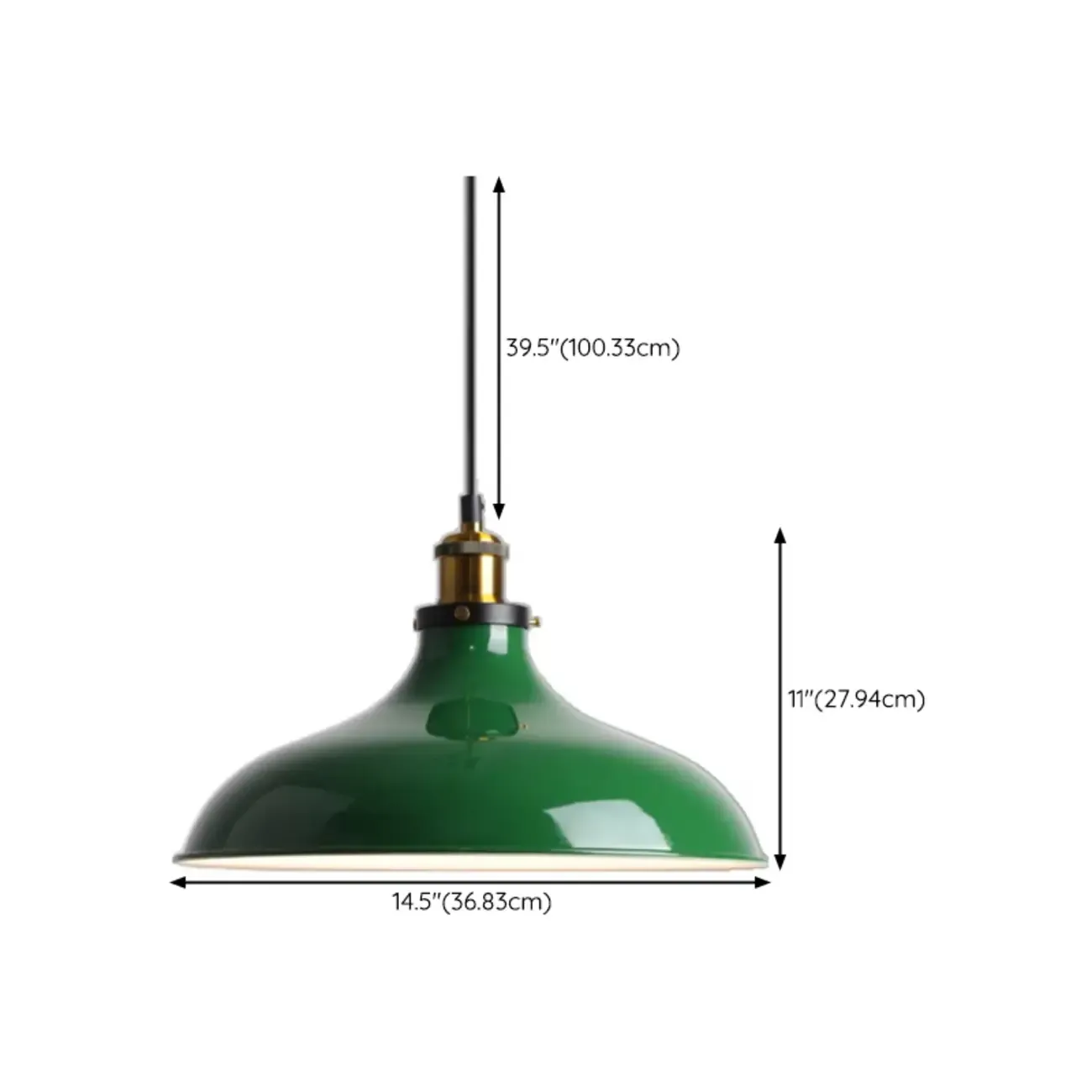 Adjustable Industrial Olive Green Iron Dining Pendant Light