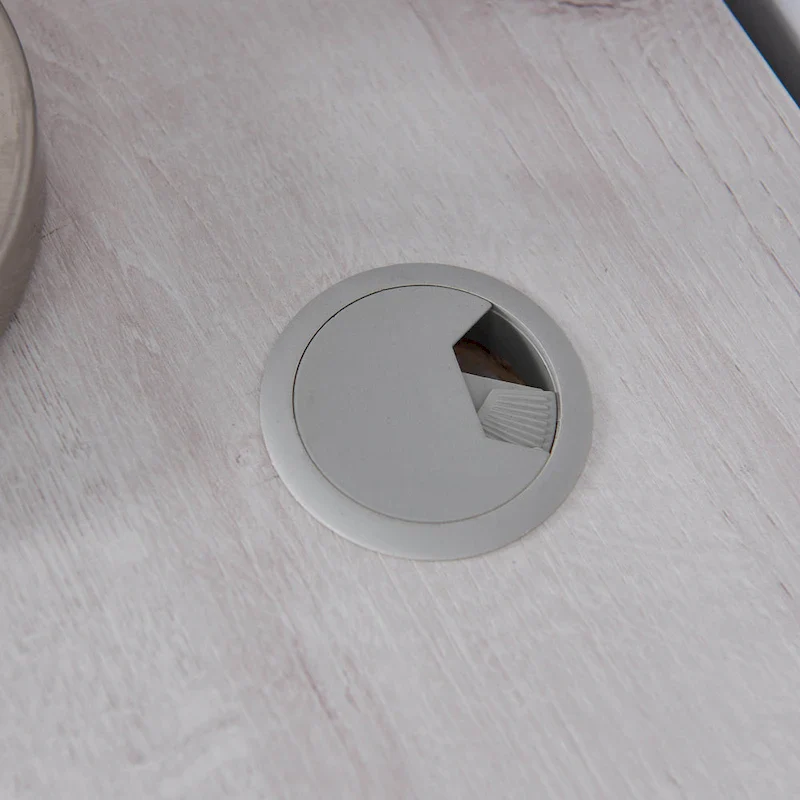 Transitional 59-inch L-shaped Computer Desk with USBs by