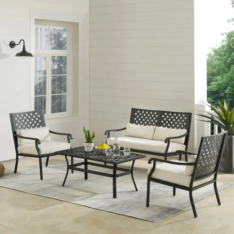 Alistair 4Pc Outdoor Metal Conversation Set