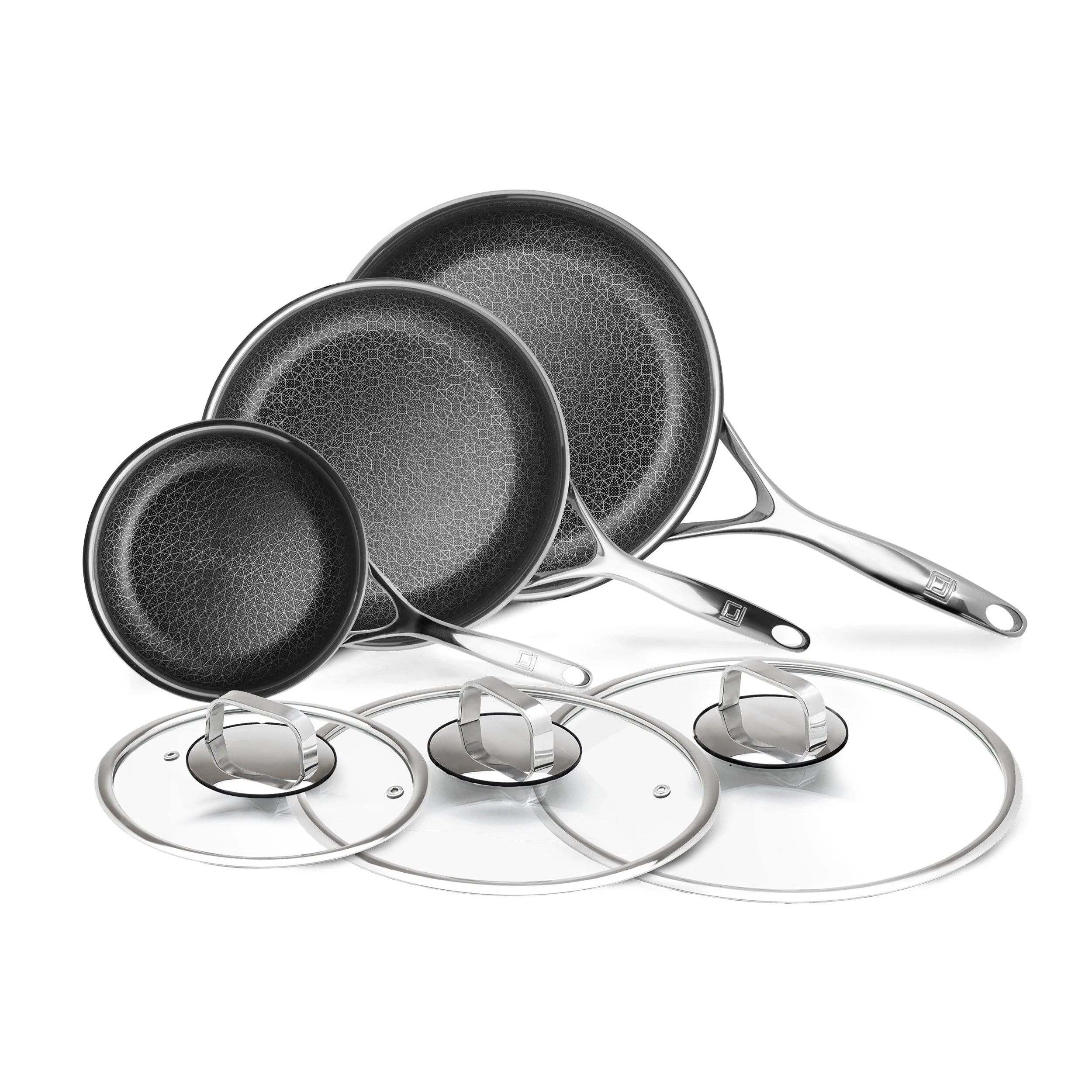 DiamondClad 6pc Hybrid Nonstick Frying Pan Cookware Set