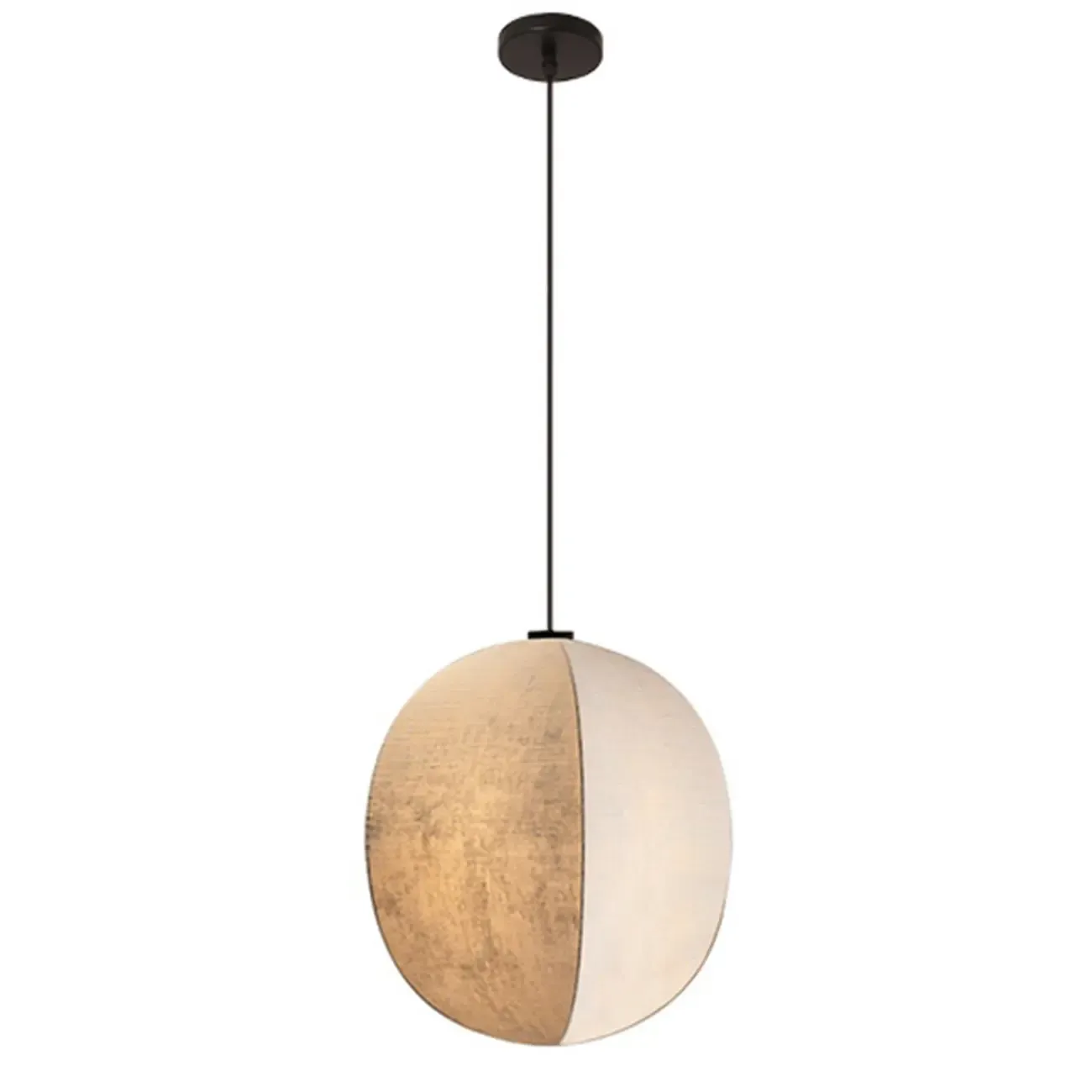 Modern Beige Fabric Geometric Pendant Light Adjustable Height