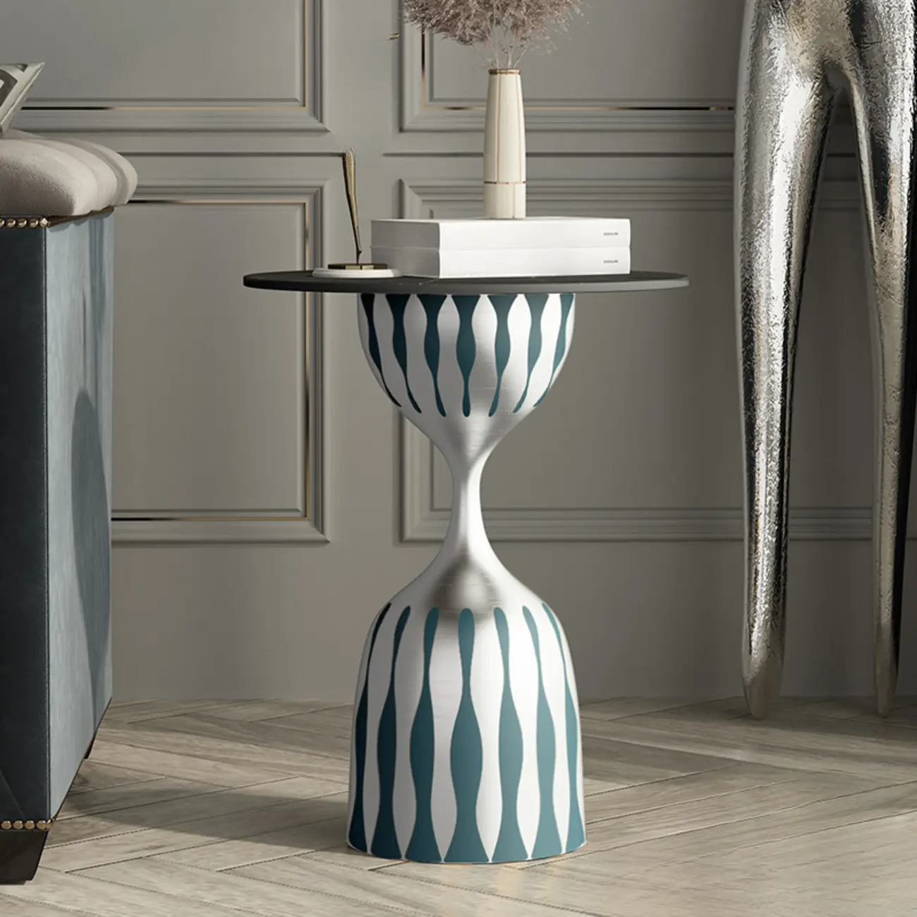 Living Room Round Marble Top Side Table