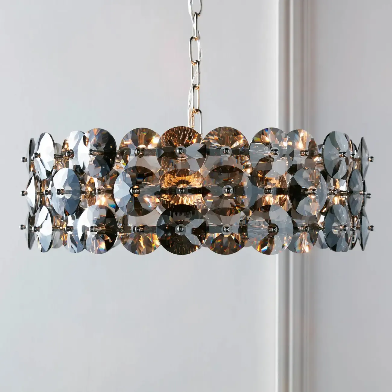 Crystal Drum Chandelier for Modern Elegance