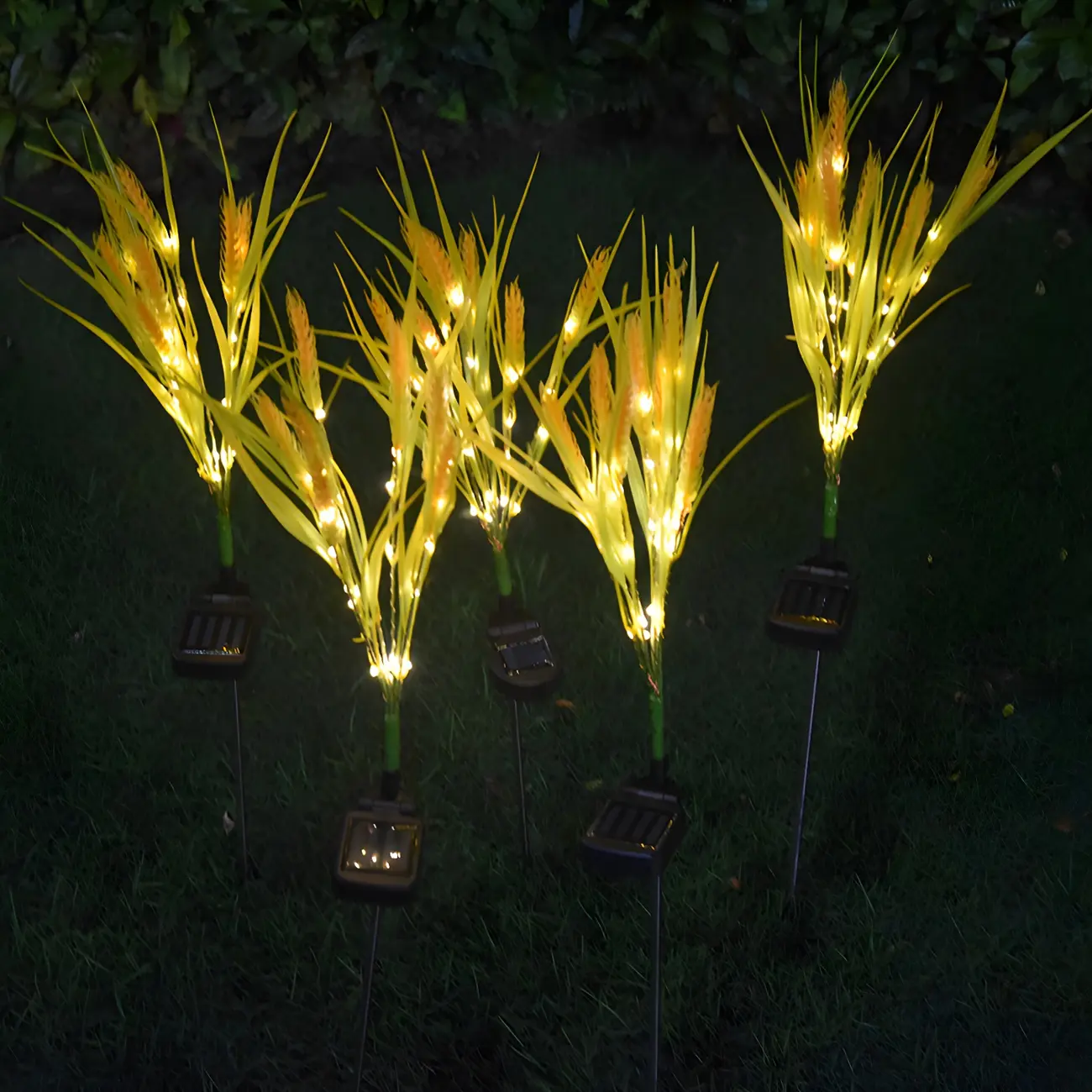 Yellow Wheat LED Solar Landscape Lighting