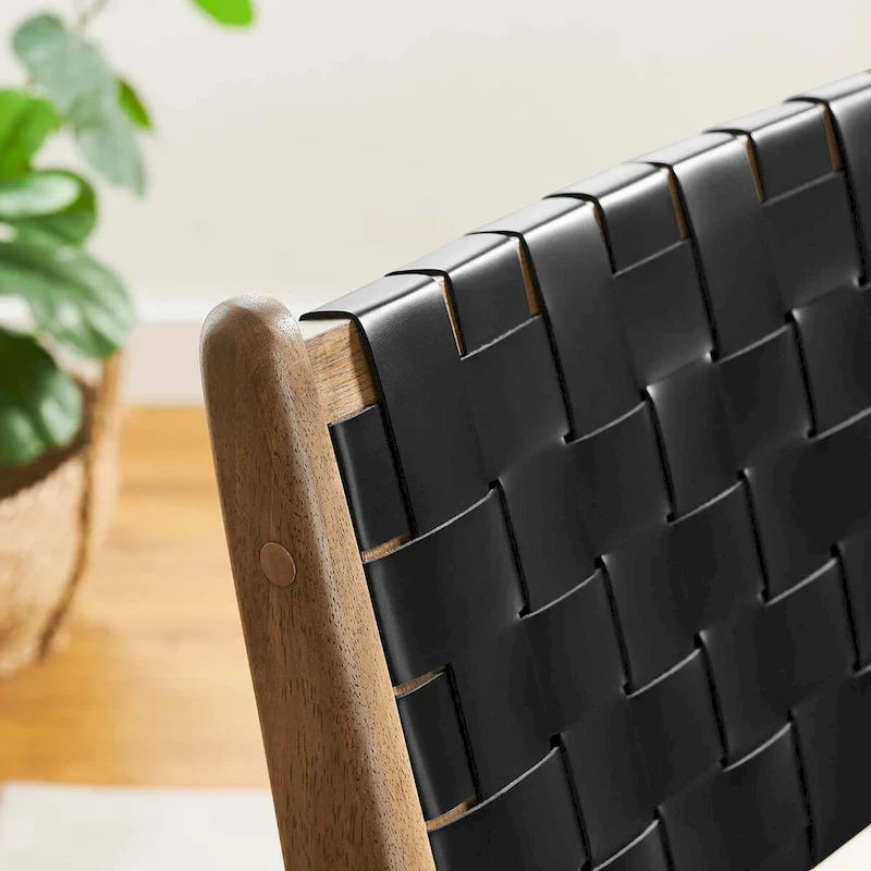 Saoirse Faux Leather Wood Dining Side Chair - Set of 2