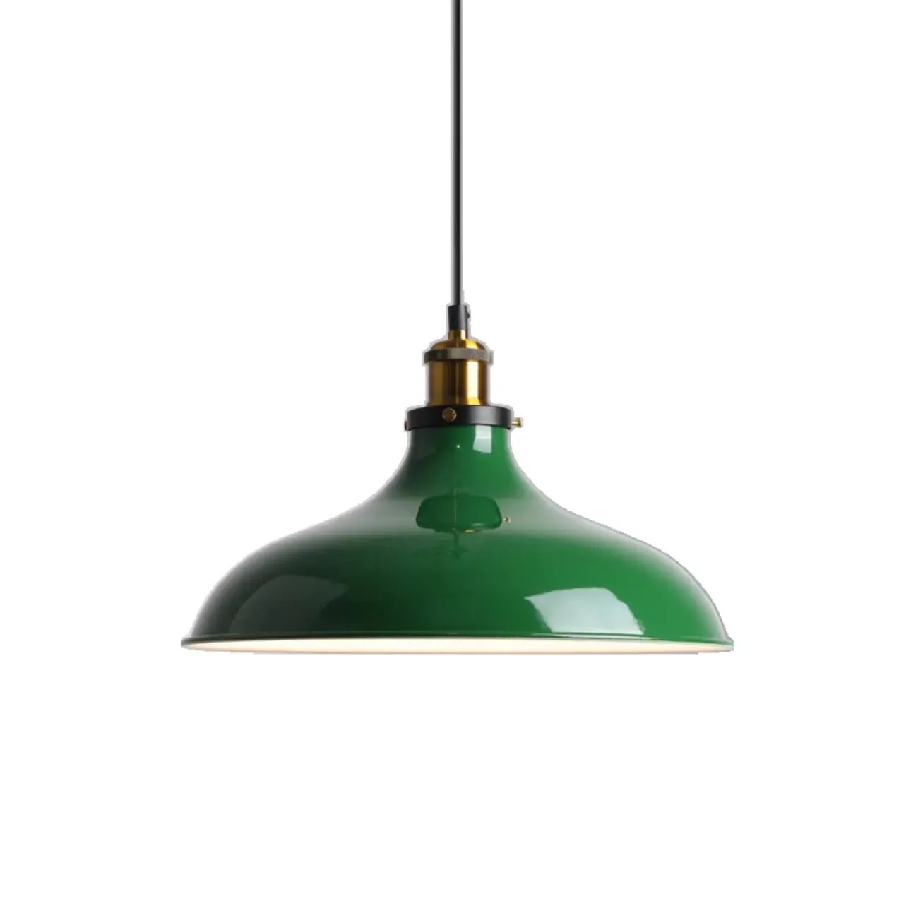 Adjustable Industrial Olive Green Iron Dining Pendant Light