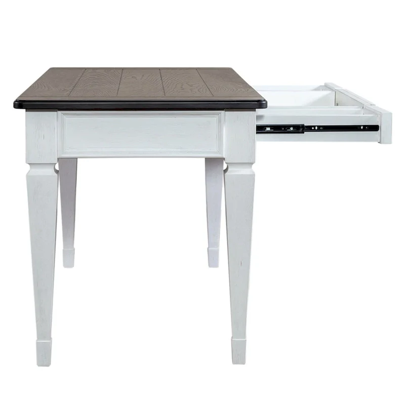 Allyson Park Wirebrushed White Charcoal Writing Desk