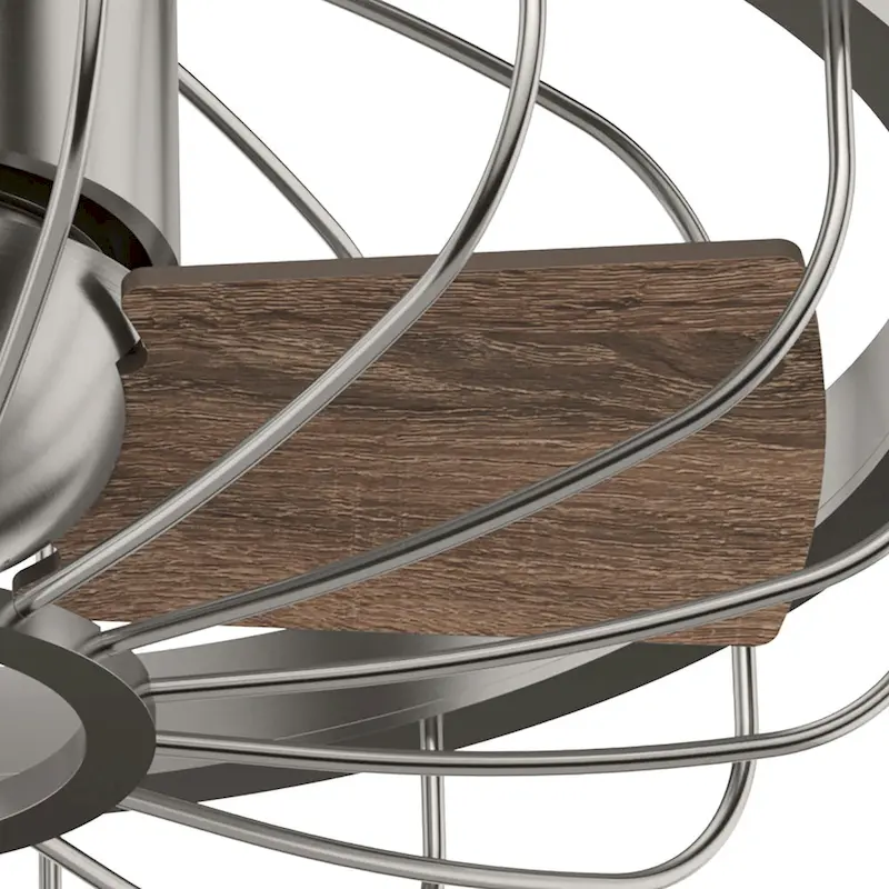 Hunter Roswell Ceiling Fan with Wall Control - Caged, 6-Speed - Farmhouse, Industrial, Transitional