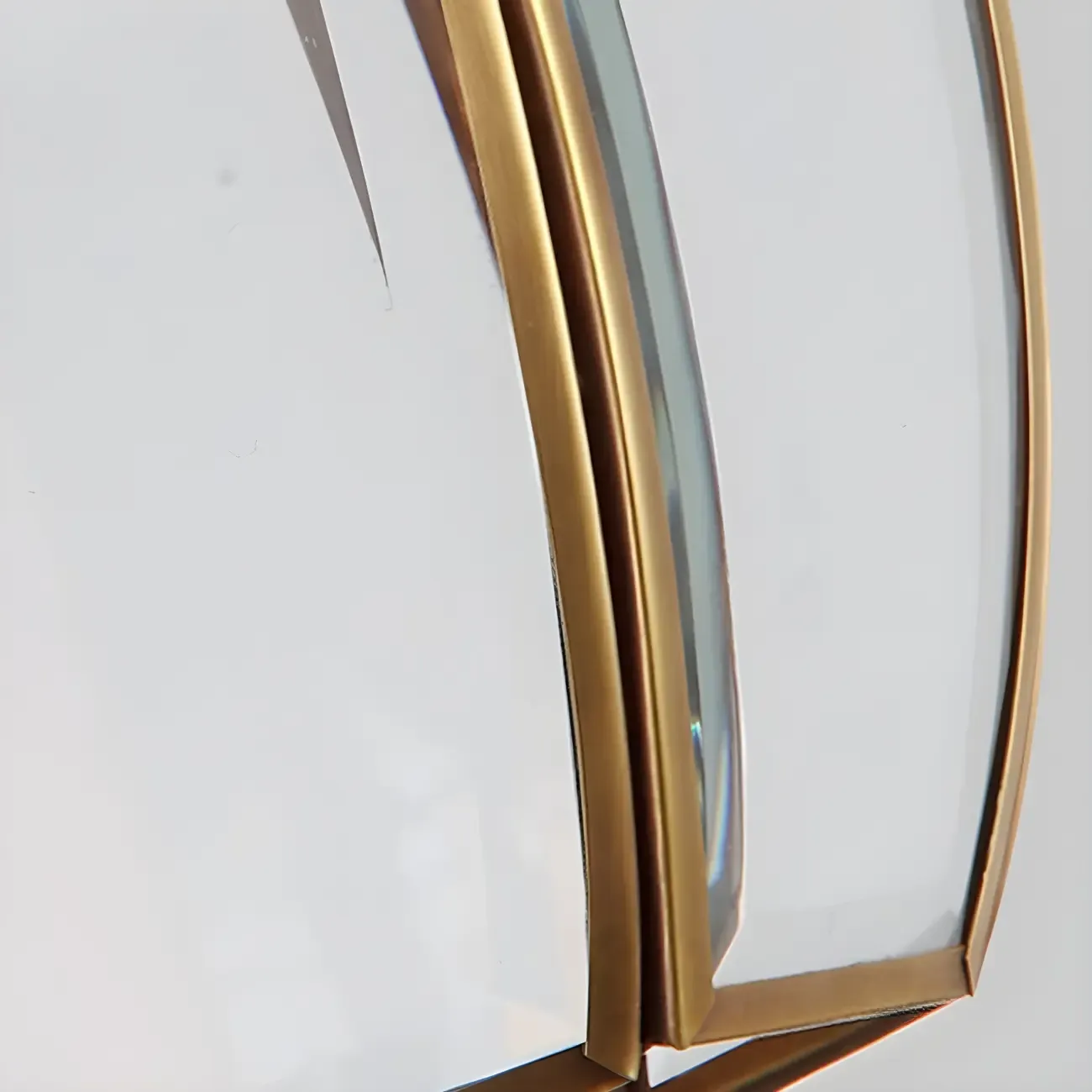 Transparent Gold Glass LED Wall Sconce with Metal Frame