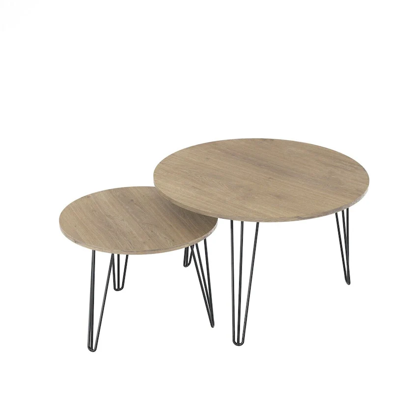 27.56 Round Nesting Coffee Table Set of 2