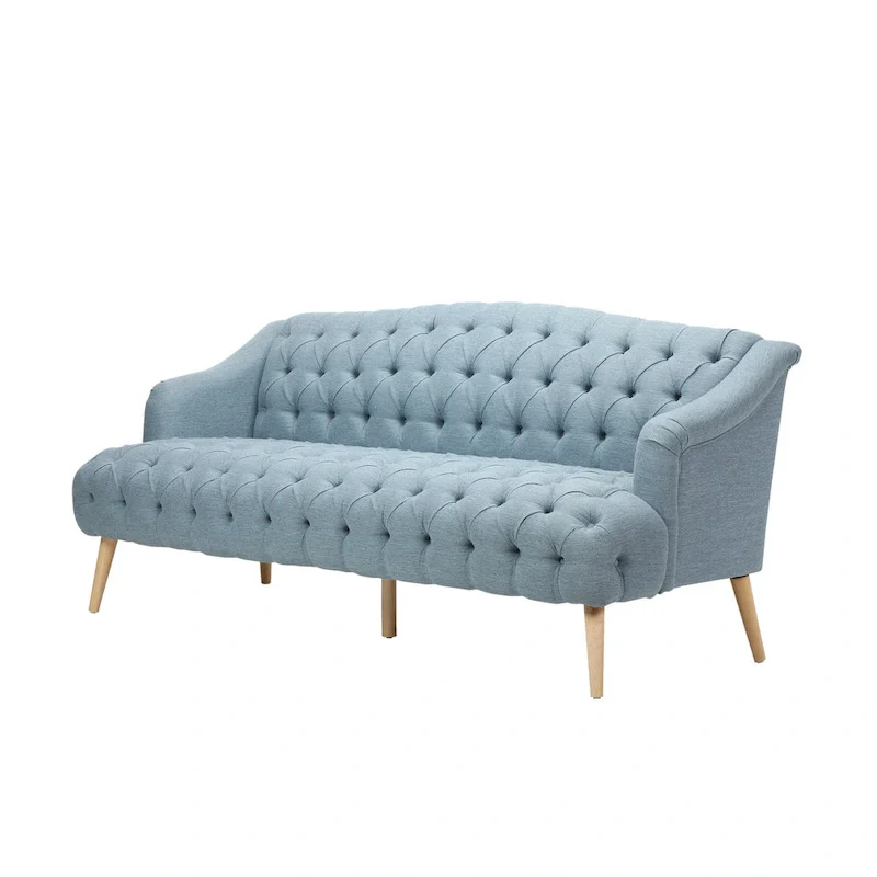 Adelia Modern 3-seat Tufted Fabric Sofa by Christopher Knight Home