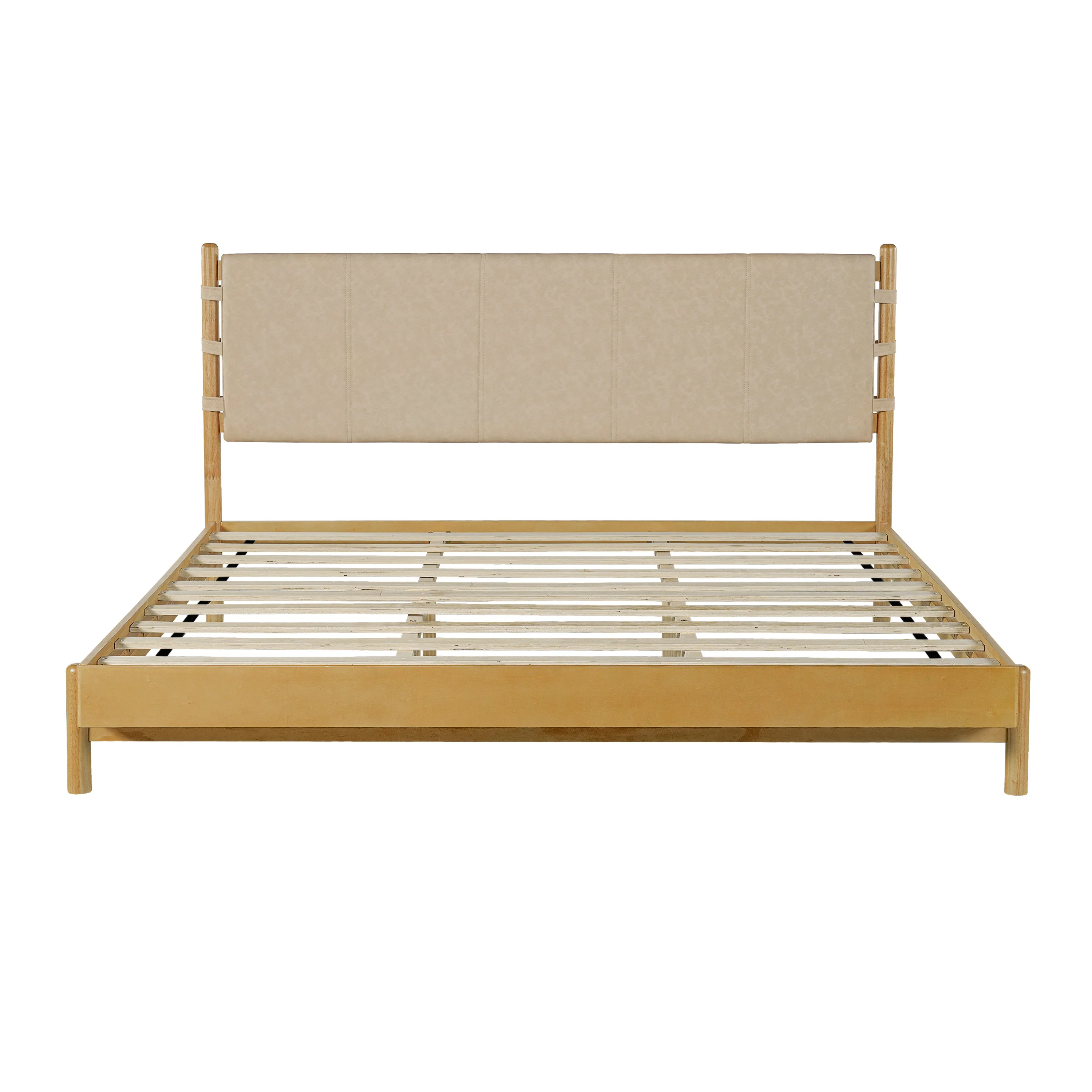 Mid Century Modern Upholstered Headboard Bedframe