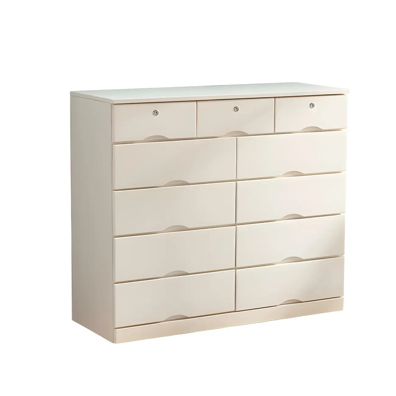 Stylish White Wooden Dressers with Soft Close Drawers