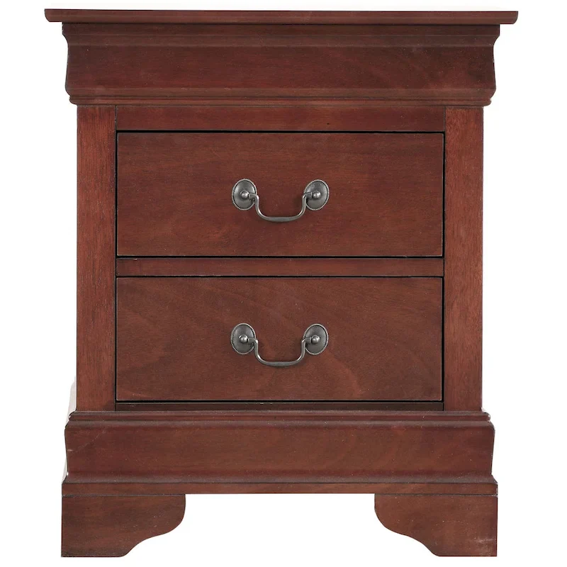 Louis Phillipe Traditional 2-drawer Wood Nightstand