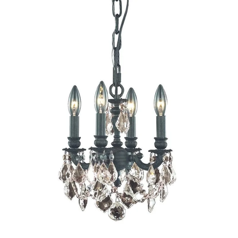 Elegant Lighting 9104D10-GT/RC Lillie 4 Light 10  Wide Crystal