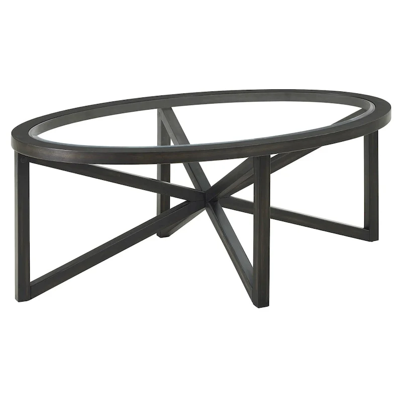 Modern Simple Glass Coffee Table, Tempered Glass Coffee Table