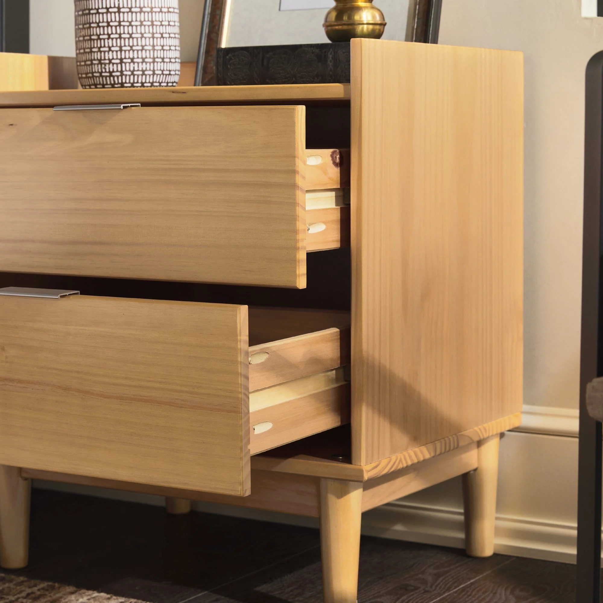 Lee Mid-Century Modern Wood Nightstand