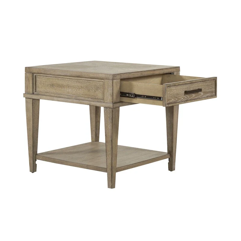 Devonshire Weathered Sandstone Drawer End Table
