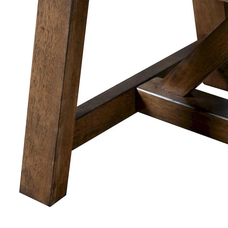 Furniture of America Drystan Rustic Brown 72-inch Solid Wood Dining Table