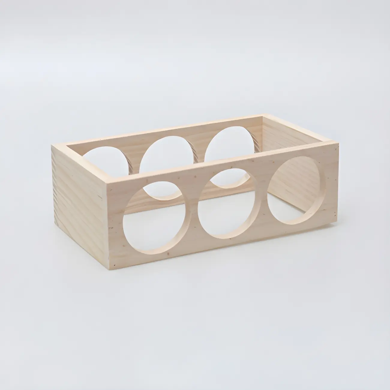 Natural Wooden Stackable Wine Rack Tabletop Wine Holder