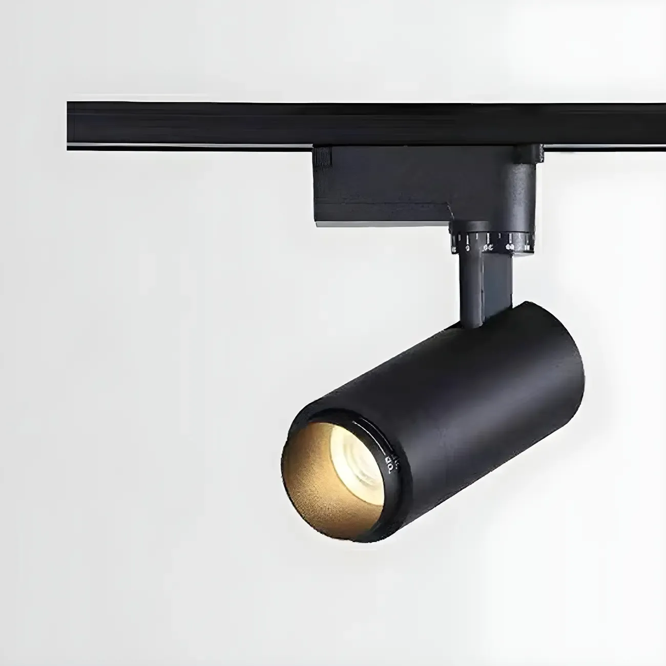Simple 3-Light Cylinder Metal Black LED Track Light