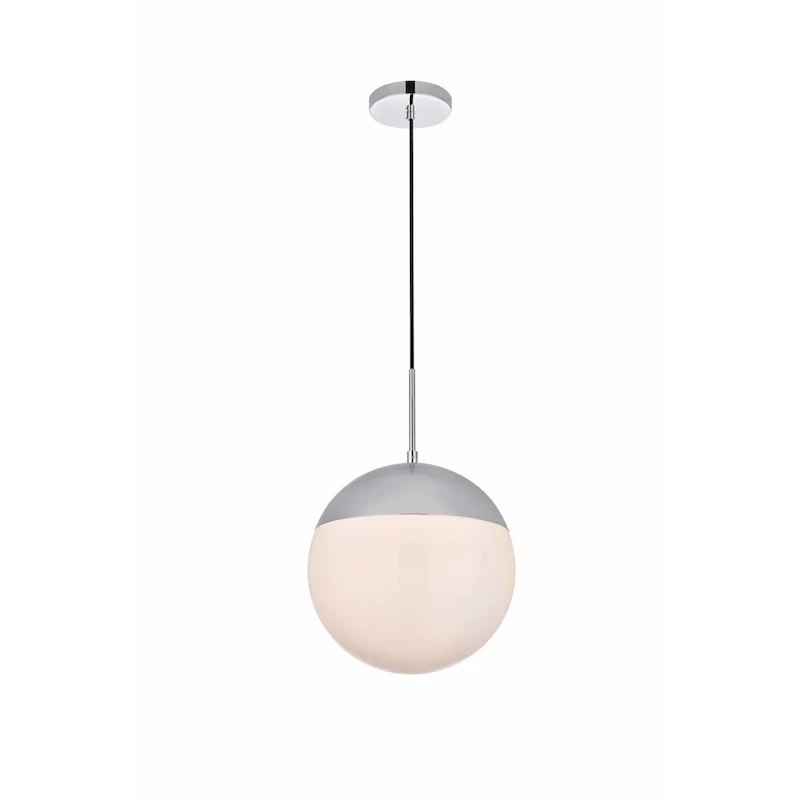 Elegant Lighting Eclipse Single Light 12  Wide Pendant with Frosted