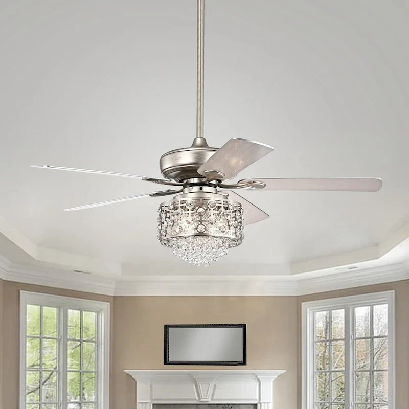 Silver Orchid Vidor Silver 52-inch 5-Blade Ceiling Fan