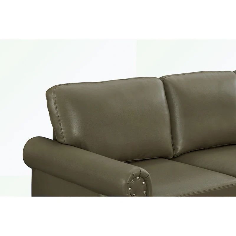 3 Seat Sofa with Rubber wood Legs and Nails finish