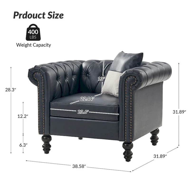 Faustina Traditional Upholstered Armchair with Solid Wood Legs by HULALA HOME