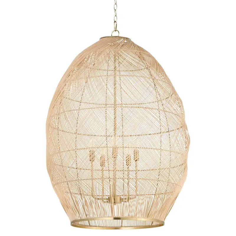 Quorum International 6901-5 Rattan 5 Light 28  Wide Pendant
