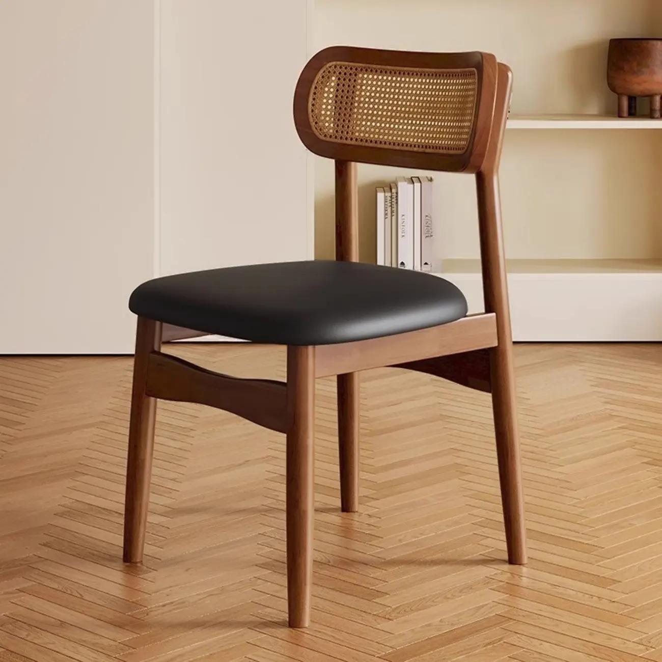 Soft Retro Upholstered Faux Leather Dining Chair