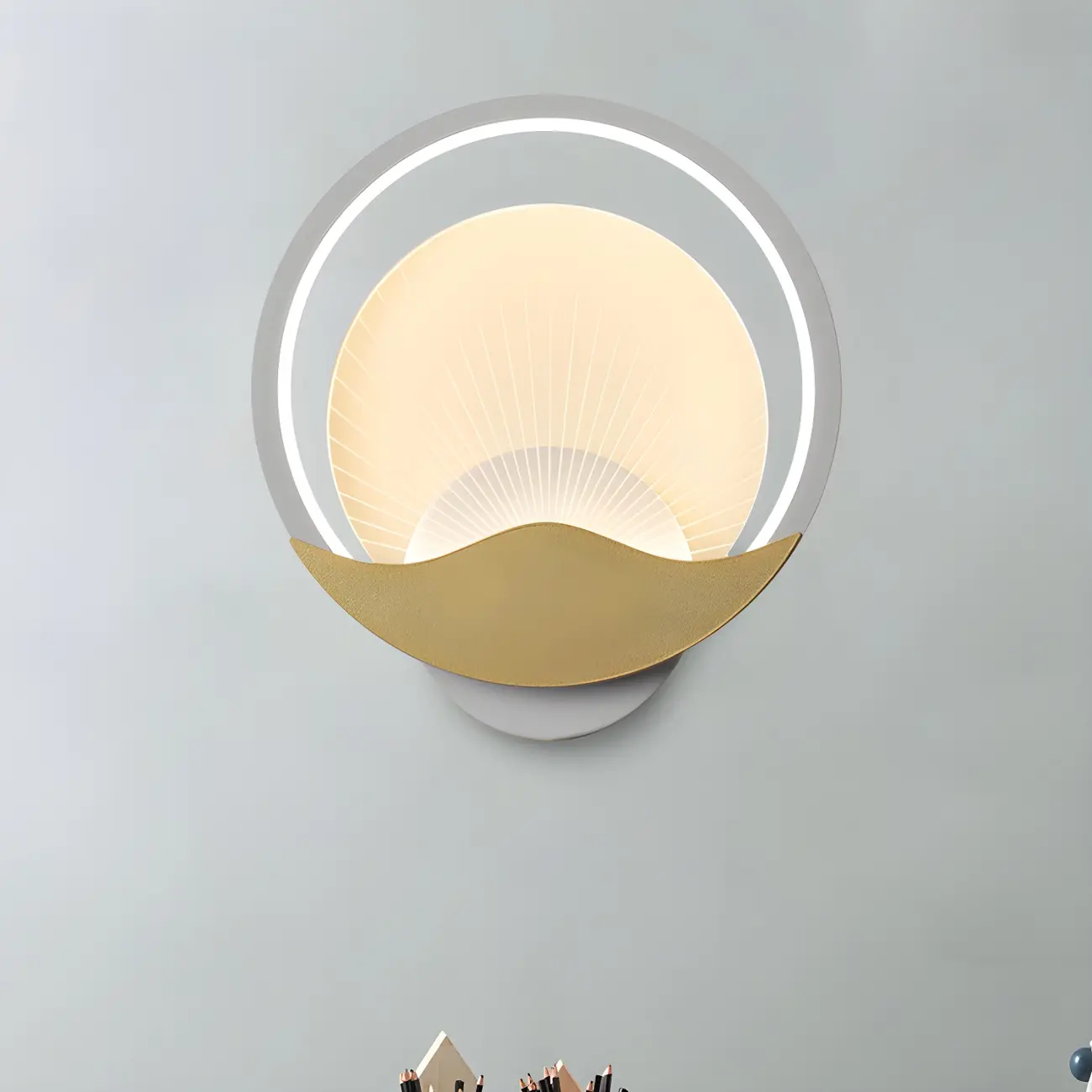 Modern LED Wall Light Fixture with Acrylic Shade