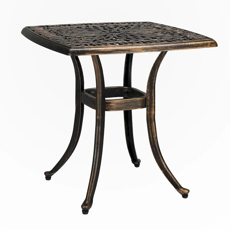 Square Garden Cast Aluminum Table