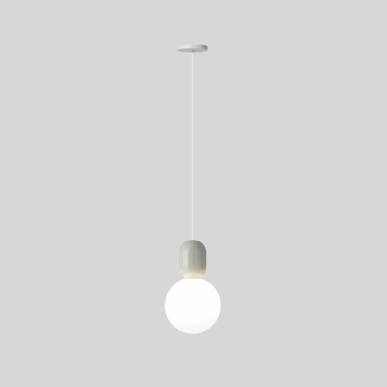 Modern White Metal Plastic Globe Pendant Light