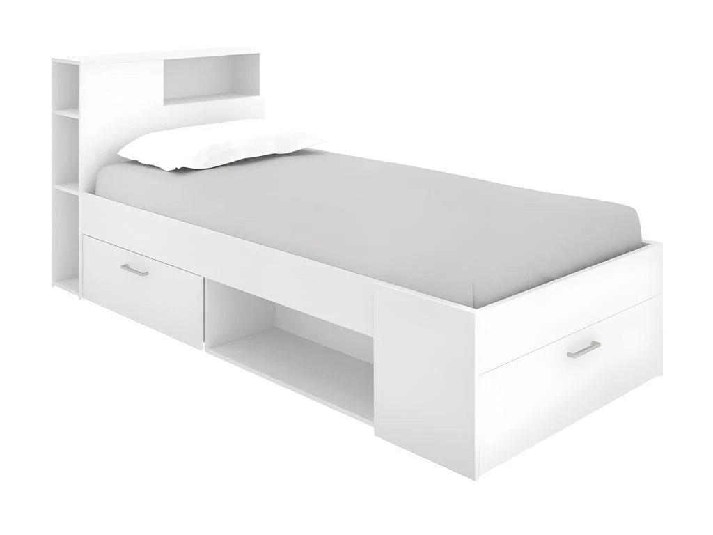 Bed - Blanc (zenmobilier)