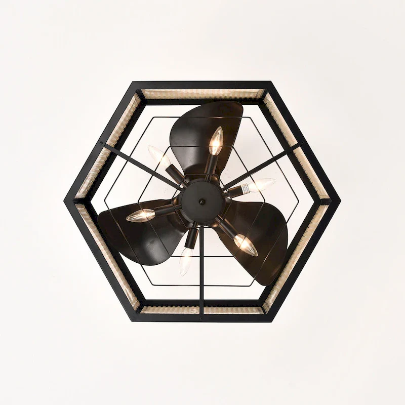 Neira 27 Inch Traditional Rattan Fandelier with Remote