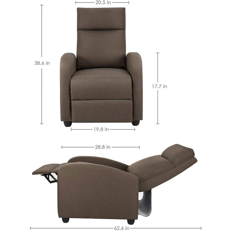 Homall Recliner Chair Fabric Single Living Room Sofa Recliner