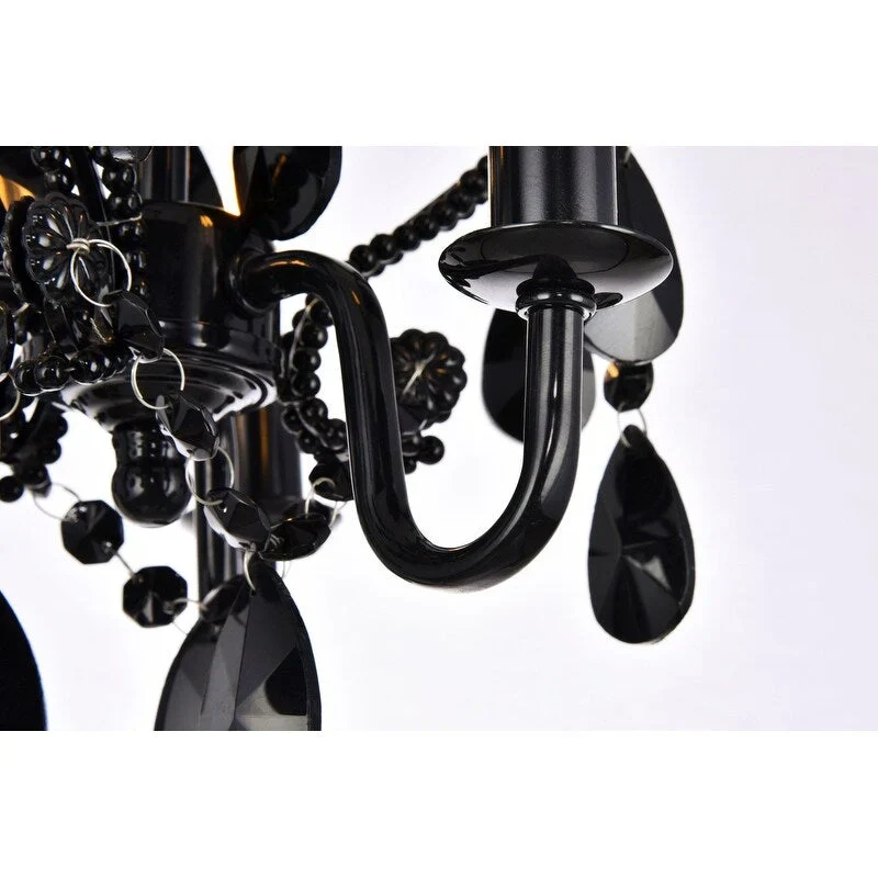 Karter Collection Pendant D9.5 H12.2 Lt:3 Polished Black Finish
