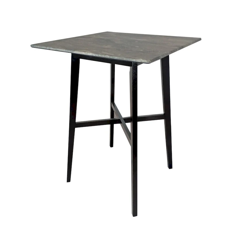 Modern Bar Height 42 Dining Table, Rubberwood Legs and Laminate Table Top