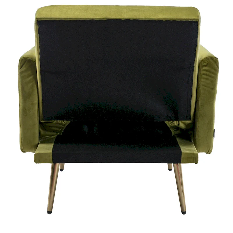 Olive Green 32.28 Tufted Accent Chair with Ottoman