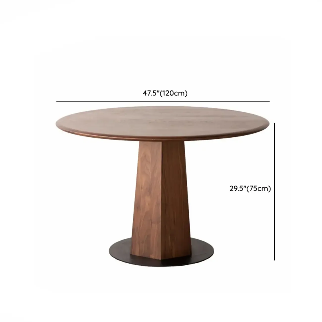 Traditional Pine Solid Wood Round Dining Table