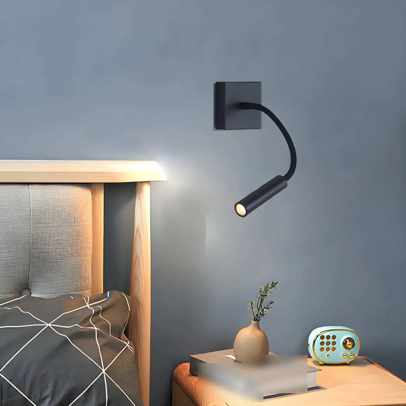 Modern Adjustable LED Wall Light for Bedroom Reading