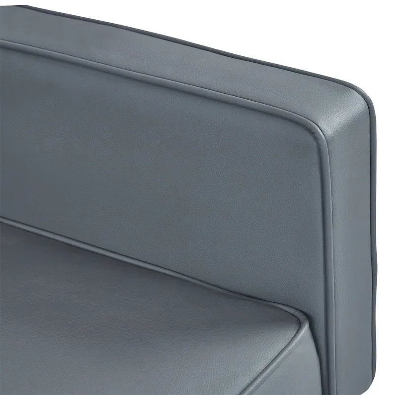 Convertible Sofa Bed Adjustable Fabric Couch Sleeper Modern Recliner Reversible Loveseat Folding Daybed Guest Bed with 2 Pillows